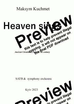 page one of Heaven Sings  