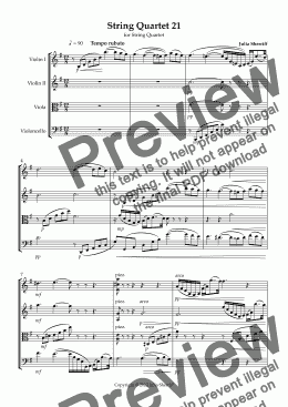 page one of String Quartet 21