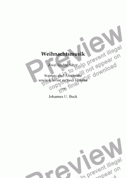 page one of Weihnachtsmusik (Christmas Music)