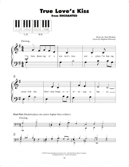 page one of True Love's Kiss (from Enchanted) (5-Finger Piano)