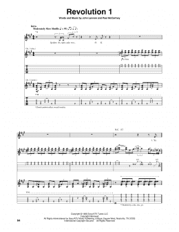 page one of Revolution (Guitar Tab)