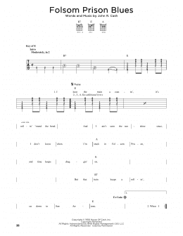 page one of Folsom Prison Blues (Solo Guitar)