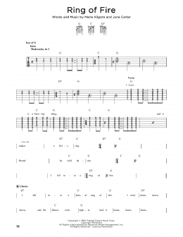 page one of Ring Of Fire (Solo Guitar)