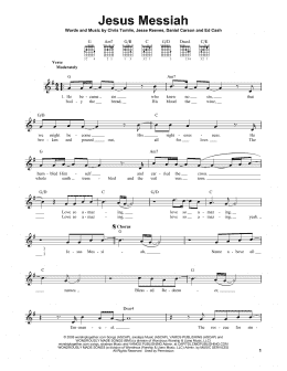 page one of Jesus Messiah (Easy Guitar)