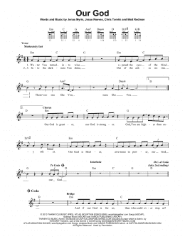 page one of Our God (Easy Guitar)