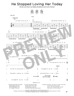 page one of He Stopped Loving Her Today (Guitar Cheat Sheet)