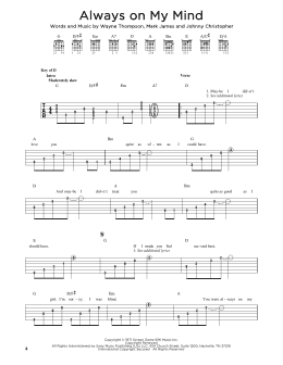 page one of Always On My Mind (Solo Guitar)