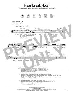 page one of Heartbreak Hotel (Easy Guitar)