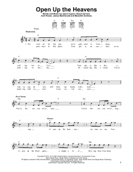 page one of Open Up The Heavens (Easy Guitar)