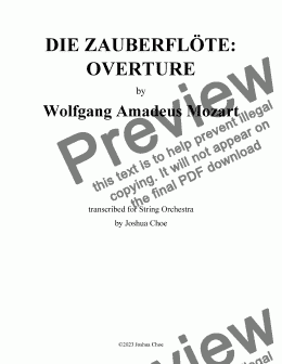 page one of Die Zauberflöte: Overture