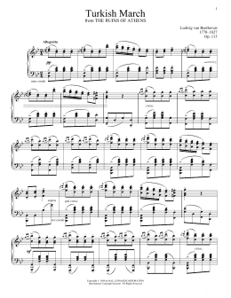 page one of Turkish March (Piano Solo)