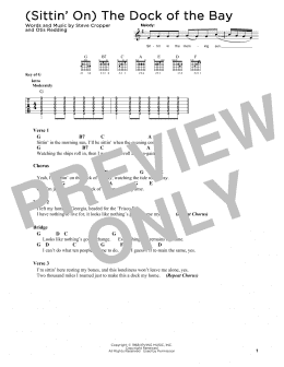 page one of (Sittin' On) The Dock Of The Bay (Solo Guitar)