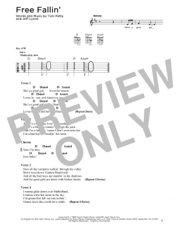 page one of Free Fallin' (Solo Guitar)