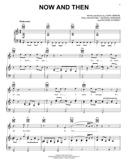 page one of Now And Then (Piano, Vocal & Guitar Chords (Right-Hand Melody))