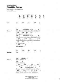 page one of Chim Chim Cher-ee (from Mary Poppins) (Ukulele Chords/Lyrics)