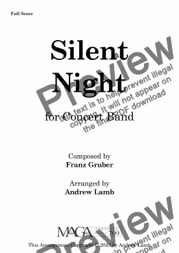 page one of Silent Night