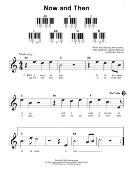 page one of Now And Then (Super Easy Piano)