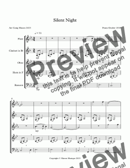 page one of Silent Night