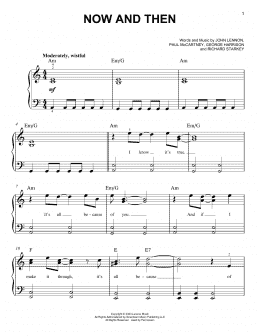 page one of Now And Then (Easy Piano)