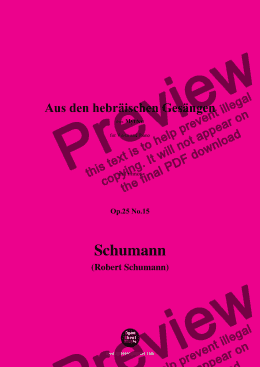 page one of R. Schumann-Aus den hebräischen Gesängen,Op.25 No.15,in f minor