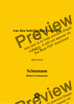 page one of R. Schumann-Aus den hebräischen Gesängen,Op.25 No.15,in f sharp minor