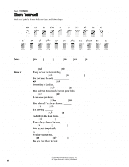 page one of Show Yourself (from Disney's Frozen 2) (Ukulele Chords/Lyrics)