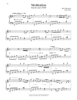 page one of Meditation (Piano Solo)