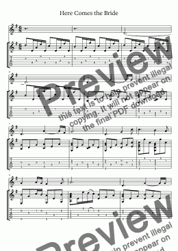 page one of Bridal Chorus - Here Comes the Bride