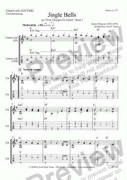 page one of Jingle Bells (GS plus TAB))