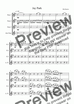 page one of Jay Park - Flute Quartet