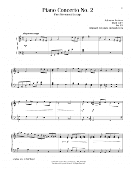 page one of Piano Concerto No. 2, First Movement Excerpt (Piano Solo)