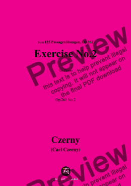 page one of C. Czerny-Exercise No.2,Op.261 No.2