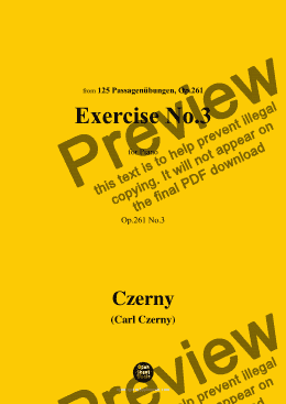 page one of C. Czerny-Exercise No.3,Op.261 No.3