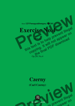 page one of C. Czerny-Exercise No.4,Op.261 No.4