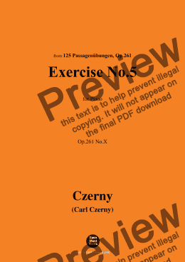 page one of C. Czerny-Exercise No.5,Op.261 No.5