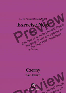 page one of C. Czerny-Exercise No.6,Op.261 No.6