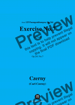 page one of C. Czerny-Exercise No.7,Op.261 No.7