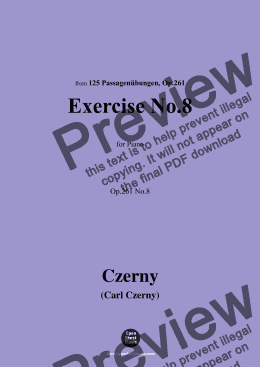 page one of C. Czerny-Exercise No.8,Op.261 No.8