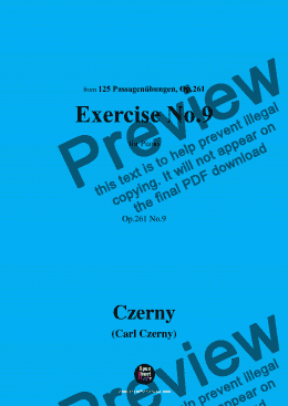 page one of C. Czerny-Exercise No.9,Op.261 No.9