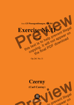 page one of C. Czerny-Exercise No.11,Op.261 No.11