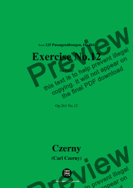 page one of C. Czerny-Exercise No.12,Op.261 No.12