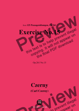 page one of C. Czerny-Exercise No.15,Op.261 No.15