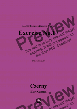 page one of C. Czerny-Exercise No.17,Op.261 No.17