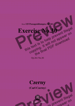 page one of C. Czerny-Exercise No.30,Op.261 No.30