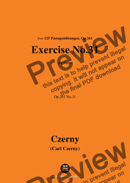 page one of C. Czerny-Exercise No.31,Op.261 No.31