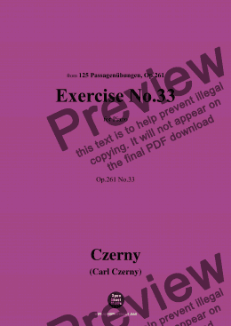 page one of C. Czerny-Exercise No.33,Op.261 No.33