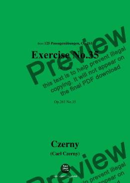 page one of C. Czerny-Exercise No.35,Op.261 No.35