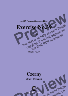 page one of C. Czerny-Exercise No.39,Op.261 No.39