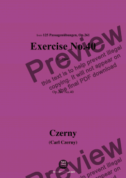 page one of C. Czerny-Exercise No.40,Op.261 No.40