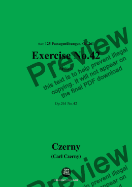 page one of C. Czerny-Exercise No.42,Op.261 No.42